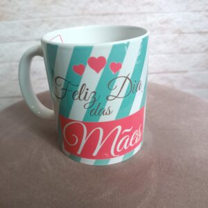 Caneca Feliz dia das mães (verde)